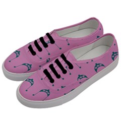 Pink Flower Teal Hat Men s Classic Low Top Sneakers by snowwhitegirl