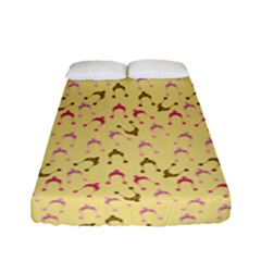 Hats Pink Beige Fitted Sheet (full/ Double Size) by snowwhitegirl