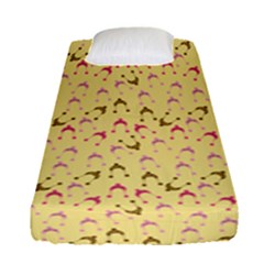 Hats Pink Beige Fitted Sheet (single Size) by snowwhitegirl