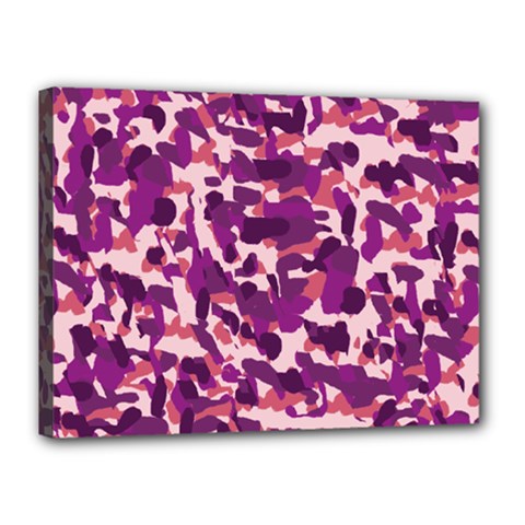 Pink Camo Canvas 16  X 12  by snowwhitegirl