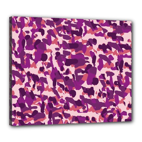 Pink Camo Canvas 24  X 20  by snowwhitegirl