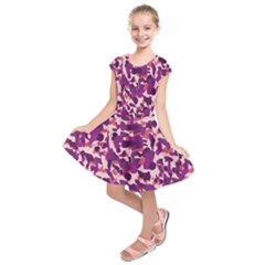 Pink Camo Kids  Short Sleeve Dress