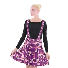 Pink Camo Suspender Skater Skirt