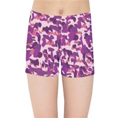 Pink Camo Kids Sports Shorts by snowwhitegirl