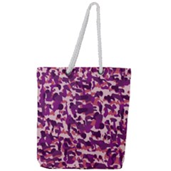 Pink Camo Full Print Rope Handle Tote (large)