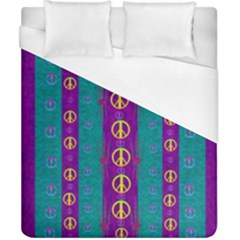 Peace Be With Us This Wonderful Year In True Love Duvet Cover (california King Size) by pepitasart