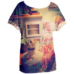 Cream Dollhouse Women s Oversized Tee by snowwhitegirl