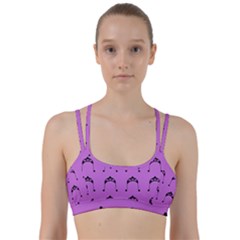 Violet Flower Hat Line Them Up Sports Bra by snowwhitegirl