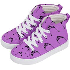 Violet Flower Hat Kid s Hi-top Skate Sneakers by snowwhitegirl