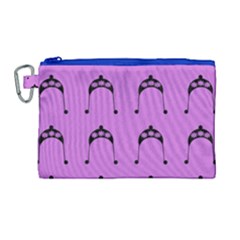 Violet Flower Hat Canvas Cosmetic Bag (large)