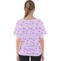 Blue Pink Hearts V-Neck Dolman Drape Top View2