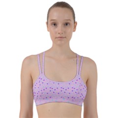 Blue Pink Hearts Line Them Up Sports Bra