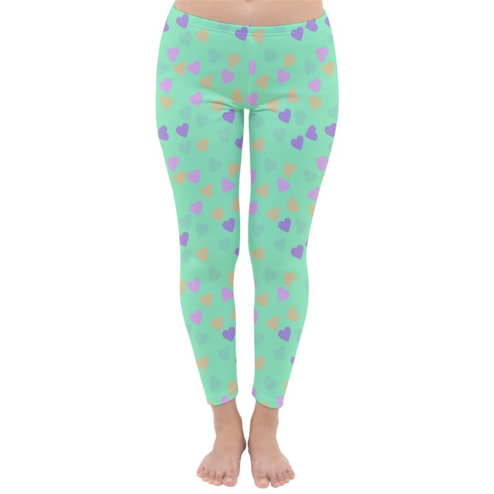 Minty Hearts Classic Winter Leggings