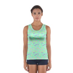 Minty Hearts Sport Tank Top  by snowwhitegirl