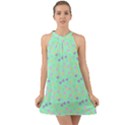 Minty Hearts Halter Tie Back Chiffon Dress View1