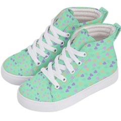 Minty Hearts Kid s Hi-top Skate Sneakers