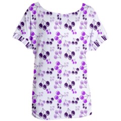 Purple Cherries Women s Oversized Tee by snowwhitegirl