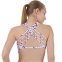 Purple Cherries Criss Cross Racerback Sports Bra View2