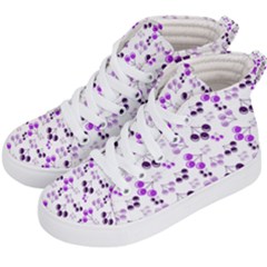 Purple Cherries Kid s Hi-top Skate Sneakers