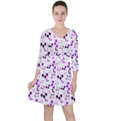 Purple Cherries Ruffle Dress by snowwhitegirl