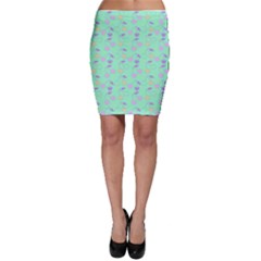 Mint Heart Cherries Bodycon Skirt