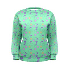 Mint Heart Cherries Women s Sweatshirt