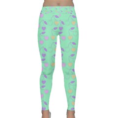 Mint Heart Cherries Classic Yoga Leggings by snowwhitegirl