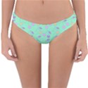 Mint Heart Cherries Reversible Hipster Bikini Bottoms View3