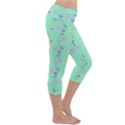 Mint Heart Cherries Capri Yoga Leggings View3