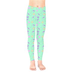 Mint Heart Cherries Kids  Legging by snowwhitegirl