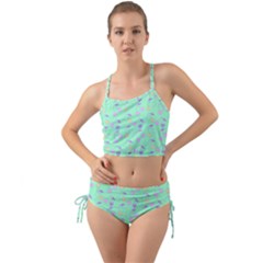 Mint Heart Cherries Mini Tank Bikini Set