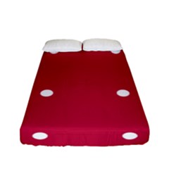 Red Dot Fitted Sheet (full/ Double Size) by snowwhitegirl