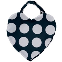 Big Dot Teal Blue Giant Heart Shaped Tote