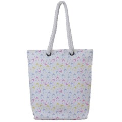 Pastel Hats Full Print Rope Handle Tote (small) by snowwhitegirl