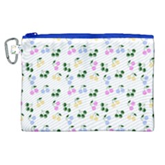 Green Cherries Canvas Cosmetic Bag (xl)