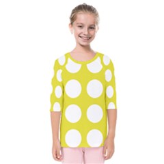 Big Dot Yellow Kids  Quarter Sleeve Raglan Tee