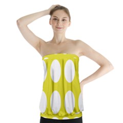 Big Dot Yellow Strapless Top by snowwhitegirl