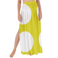 Big Dot Yellow Maxi Chiffon Tie-up Sarong by snowwhitegirl