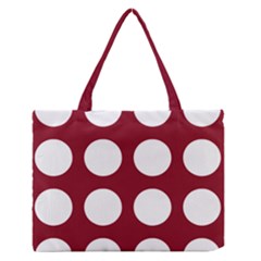 Big Dot Red Zipper Medium Tote Bag by snowwhitegirl