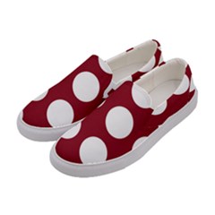 Big Dot Red Women s Canvas Slip Ons