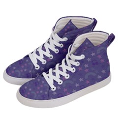 Music Stars Blue Women s Hi-top Skate Sneakers