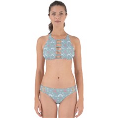 Music Stars Sky Blue Perfectly Cut Out Bikini Set by snowwhitegirl