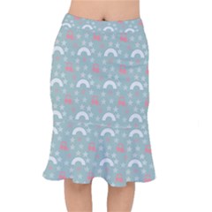 Music Stars Sky Blue Mermaid Skirt by snowwhitegirl