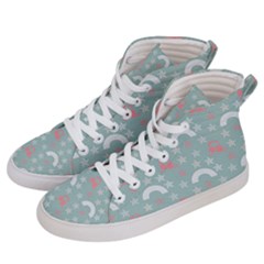 Music Stars Sky Blue Men s Hi-top Skate Sneakers by snowwhitegirl