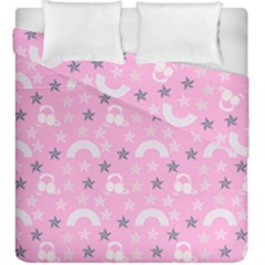 Music Star Pink Duvet Cover Double Side (king Size) by snowwhitegirl