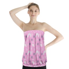 Music Star Pink Strapless Top by snowwhitegirl