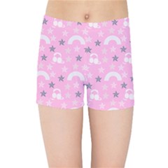 Music Star Pink Kids Sports Shorts by snowwhitegirl