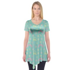 Music Stars Seafoam Short Sleeve Tunic 