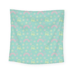 Music Stars Seafoam Square Tapestry (small) by snowwhitegirl