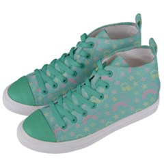 Music Stars Seafoam Women s Mid-top Canvas Sneakers